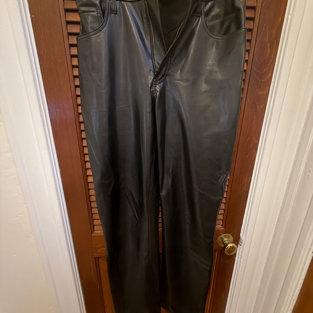 Black Leather Pants